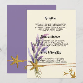Convite bonito programa de casamento simples