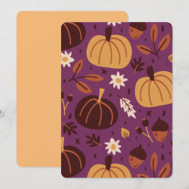 Convite Bonito Pumpkin Roxo e Laranja