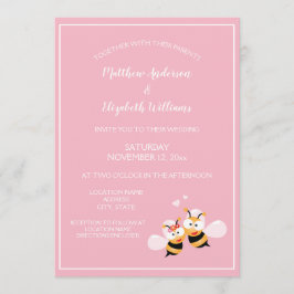 Convite Bonito Significa Ser Um Casamento Rosa Elegante