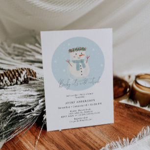 Convite Bonito Snowman Baby Está Frio Fora do Chá de frald