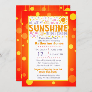 Convite Bonito Você É Meu Chá de fraldas Sol