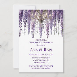 Convite Bonito Wisteria Chandelier Wedding