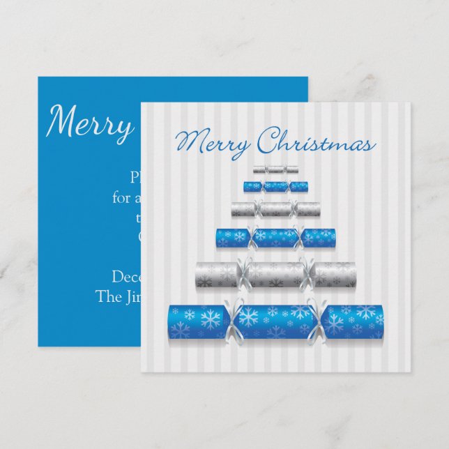 Convite Bonitos de Natal elegantes (Frente/Verso)