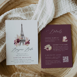 Convite Bonjour Bébé All in One Paris Chá de fraldas