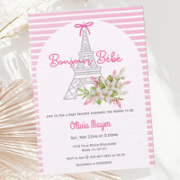 Bonjour Bebe French Paris Pink Girl Chá de fraldas