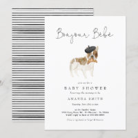 Bonjour Bebe Paris Buldogue Chá de fraldas Invi