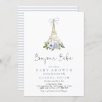 Bonjour Bebe Paris Chá de fraldas francês Blue Eif