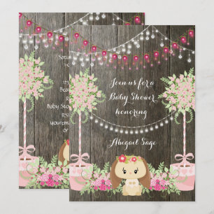 Convite Bonny Bonito e Flores Chá de fraldas Russo Convida