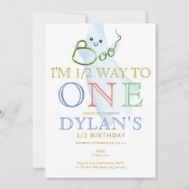 Convite Boo Azul, estou a meio do caminho para um menino d