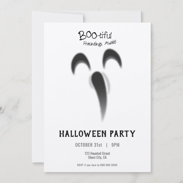 Convite Boo Belo Halloween (Frente)