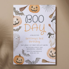 Convite Boo Day Spooky Halloween Aniversário