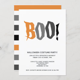 Convite Boo do Partido Halloween Personalizado Spooktacula