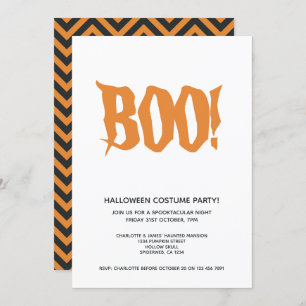 Convite Boo do Partido Halloween Personalizado Spooktacula
