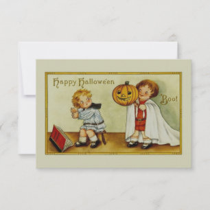 Convite Boo! É o Halloween Vintage