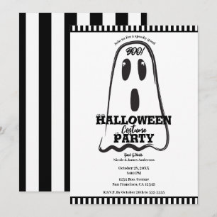 Convite BOO! Fantasma Bonito Assustador Festa de Fantasia