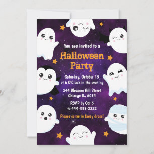 Convite Boo Fantasmas de Halloween Festa de Halloween