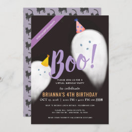Convite Boo Party Halloween Virtual Birthday