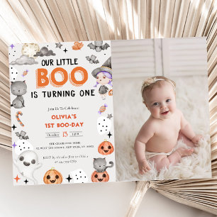 Convite Boo Primeiro Aniversário Nosso Pequeno Boo Está Vi