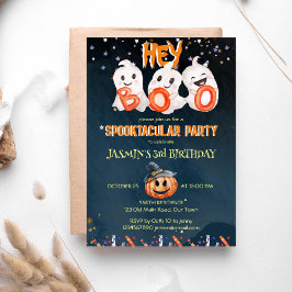 Convite Boo spooktacular modelo de aniversário de Hallowee