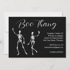 Convite Boo Thang Dancing Skeletons Festa de Halloween