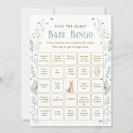 Convite Book Baby Shower Find the Guest Bingo Game Card