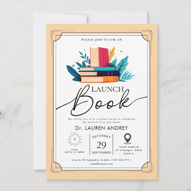 Convite Book Launch Invitation (Frente)