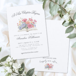 Convite Book Watercolor Floral Bridal Shower