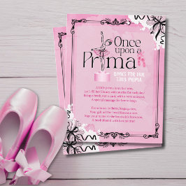 Convite Books For Baby Ballet Theme Card