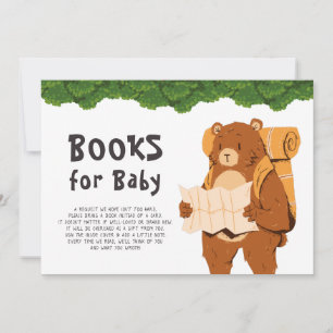 Convite Books Solicita Chá de fraldas de Aventura de Urso 