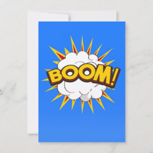 Convite Boom! Explosão de desenho animado
