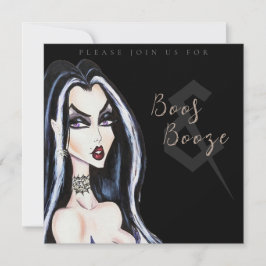Convite Boos and Booze Adult Halloween Party Invitation