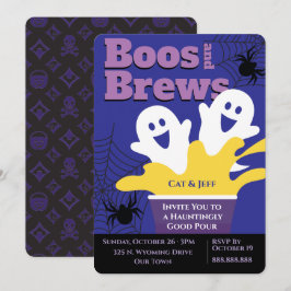 Convite Boos & Brews, Festa de Cerveja Assustadora, Hallow