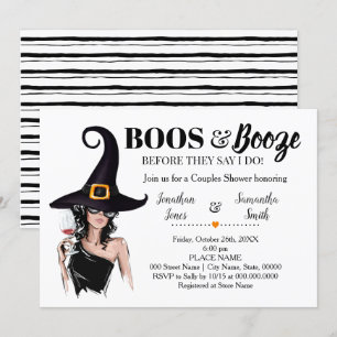 Convite Boos e bebidas antes que eu faça chá casal