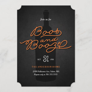 Convite Boos e Booze