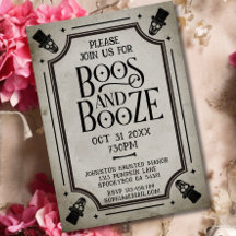 Boos e Booze Adultos Festa de Halloween Crânio de 