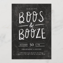 Boos e Booze Chalk - Festa de Halloween