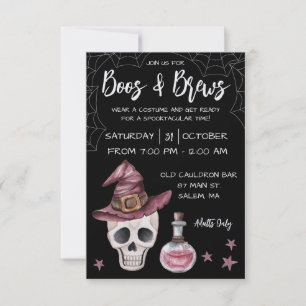 Convite Boos e Breve Festa de Halloween
