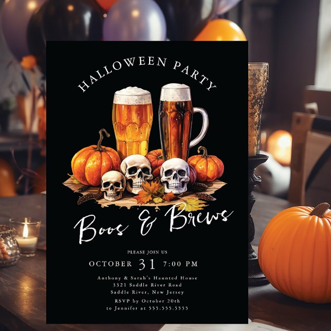 Convite Boos e Breve Festa de Halloween (Criador carregado)