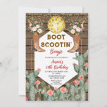 Convite Boot Scootin' Boogie Disco Cowgirl 30th Birthday<br><div class="desc">EDITABLE Boot Scootin' Boogie Disco Cowgirl 30th Birthday Invitation
Elegant Texas Cactus Wood Adult Mexican Birthday Invitation
Christmas Ornament Floral Western Cowboy & Southwestern Birthday</div>