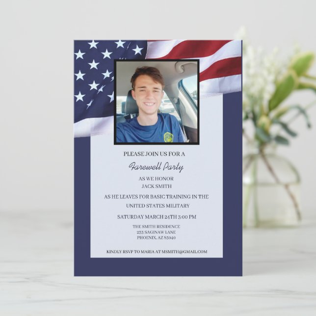 Convite Bootcamp Militar dos Estados Unidos Saindo Do Conv (Em pé/Frente)