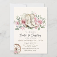 Boots and Bubble Pink Cowgirl Chá de panela