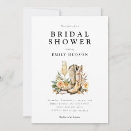 Convite Boots and Bubble Western Chá de panela