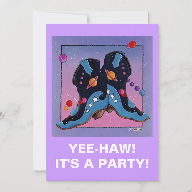 Convite - Boots do Cowboy Meia-Noite (Frente)