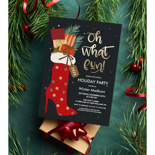 Convite Boots do Stiletto Natal Feriado (Criador carregado)