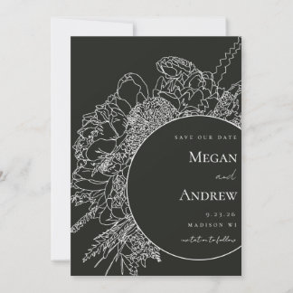 Convite Boquete Floral Moderno e Elegante Salve a Data