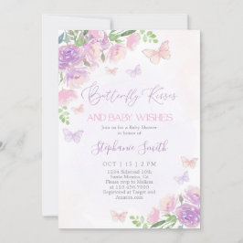 Convite Borboleta Beija Chá de fraldas