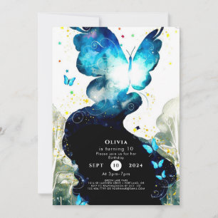 Convite Borboleta Boho Divertido Aniversário