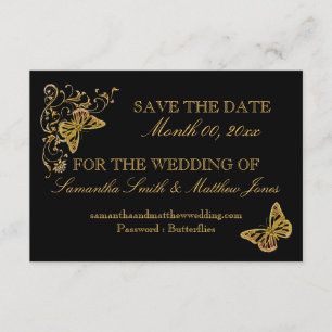 Convite Borboleta de ouro preto resposta de casamento 02