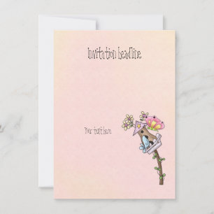 Convite Borboleta e encontro de pássaros na casa de páss