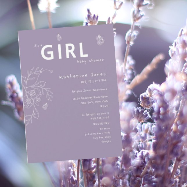 Convite Borboleta É uma Lavanda (Criador carregado)